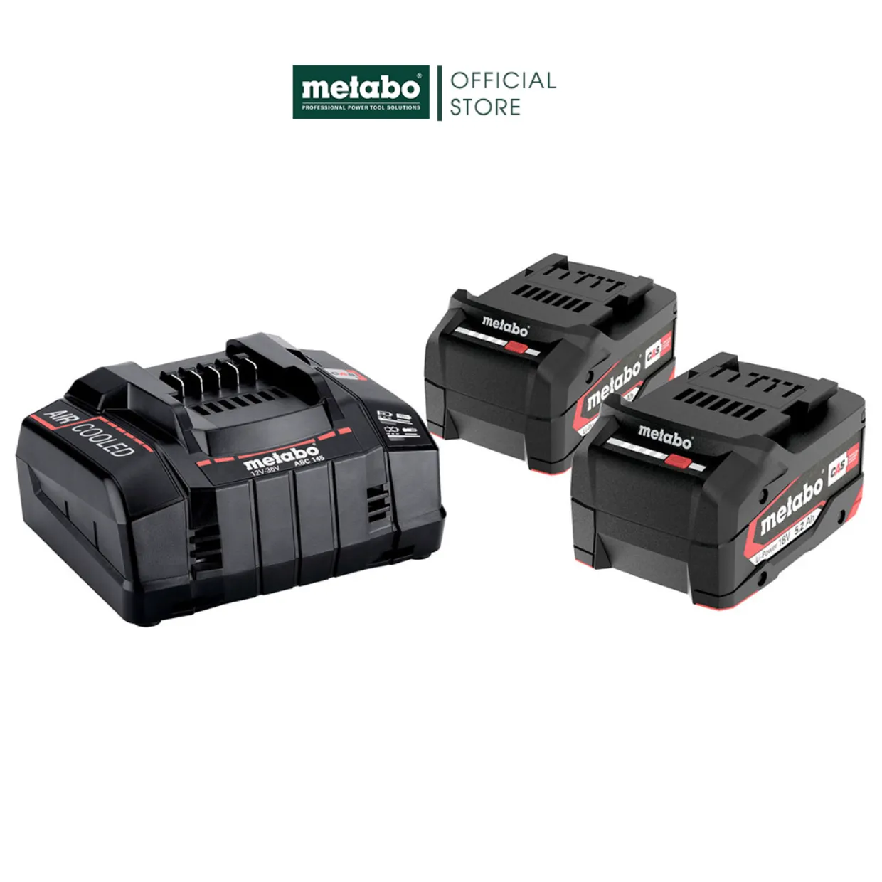 Bộ Pin Li-ion & Sạc Nhanh Metabo BASIC SET 2 X 5.2AH + ASC 145
